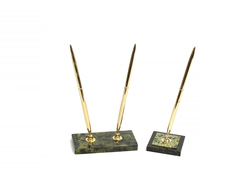 Подставки для ручек на камне змеевик, разные виды