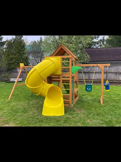 Детская площадка IgraGrad Крафт Pro 4 с трубой мод.2