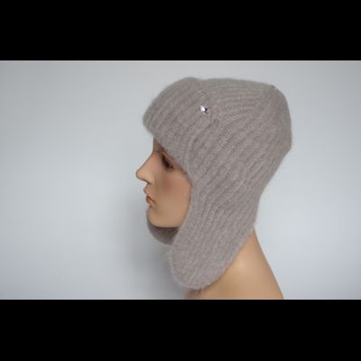 Шапка ушанка женская Vizio Италия 9020 UO бежевая