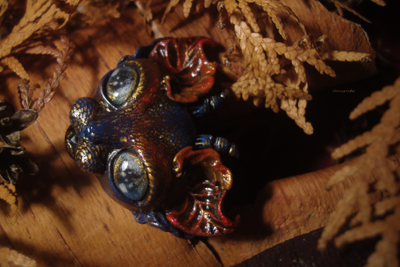 "Шуршащий Вихрябрррь". Коллекционная брошь с котом в стиле фэнтези