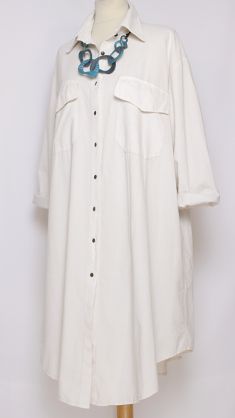 Платье-рубашка Бохо "Вельвет клёпки " сиреневое, белое, чёрное