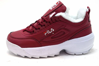 Кроссовки FILA DISRUPTOR 2 All Бордовые Зимние