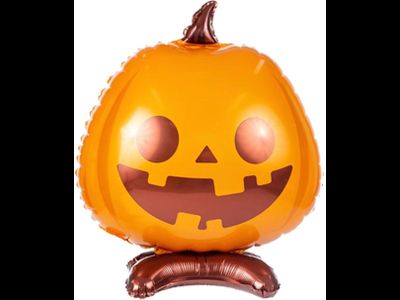 Шар 3D (22''/56 см) Фигура на подставке, Тыква на Хэллоуин