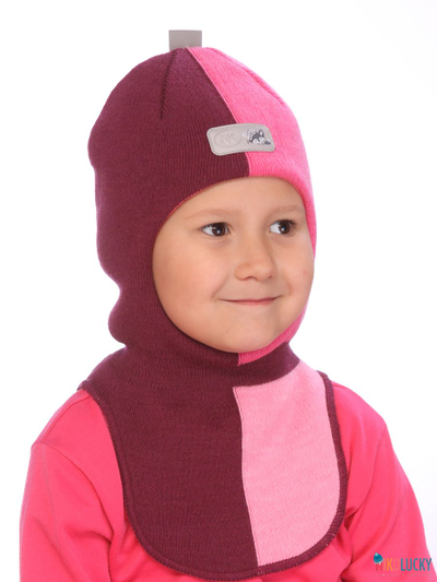 Шапка-шлем  21101-03, цвет рубиновый,ярко-розовый р. 52-54