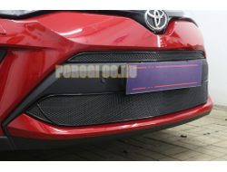 Защита радиатора Toyota C-HR 2019- black верх PREMIUM