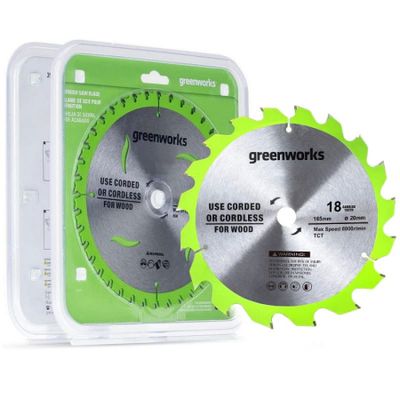 Диск пильный  по дереву для циркулярной пилы Greenworks, 165x1.6x20 мм, 18T