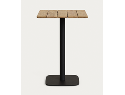 Высокий барный стол Saura черный со столешницей из акации купить в Ялте