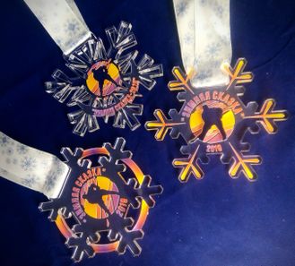 Медаль акриловая Лехоккей Снежинка