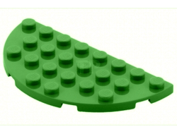 Plate, Round Half 4 x 8, Green (22888 / 6133767)