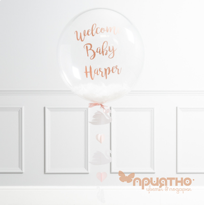 CЕТ ИЗ ВОЗДУШНЫХ ШАРОВ ДЛЯ ДЕВОЧКИ "ЛЕБЕДЬ"