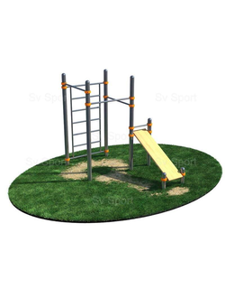 Спортивный комплекс Sv Sport Workout шведская стенка, три турника и скамья для пресса ВОРК52