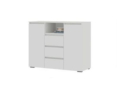 Спальня ХЕЛЕН - Комод КМ 01 Белый шагрень/Белый шагрень