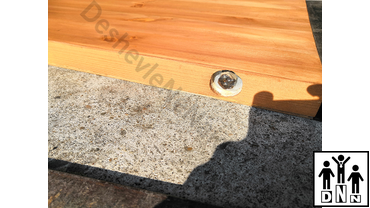 Помост для становой тяги со шпильками морёный