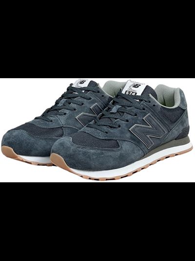 New Balance 574 Retro Metallic Patch Blue