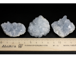 Целестин, друза кристаллов в ассортименте, Мадагаскар (35-40 мм, 30-50 г) №29933