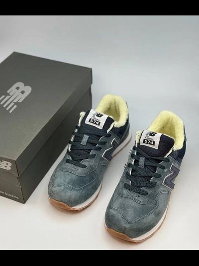 New Balance 574 Dark Grey С Мехом