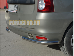 Защита заднего бампера угловая d53 для Lada Largus Cross 2021-