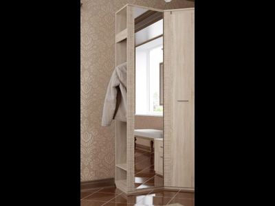 Вешалка с зеркалом Элана дуб сонома