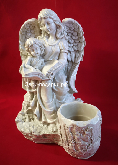 Кашпо Ангел с девочкой  37*28см    2,3кг   полистоун Россия 2239/013079*