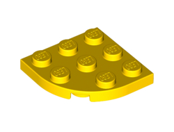 Plate, Round Corner 3 x 3, Yellow (30357 / 6167389)