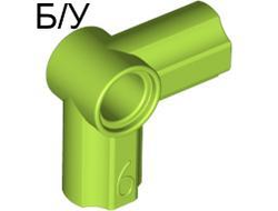 ! Б/У - Technic, Axle and Pin Connector Angled #6 - 90 degrees, Lime (32014 / 4163263) - Б/У