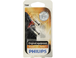 Лампочка Philips T4W  2шт. (в блистере)