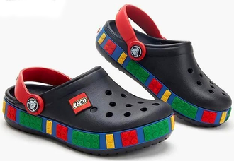 Crocs Lego Clogs Детские черные с красным