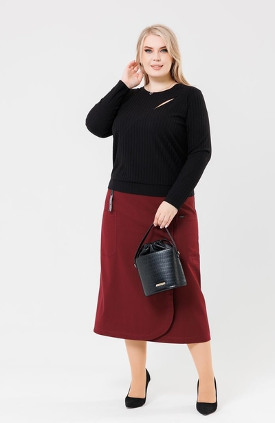 Юбка 172523 бордо 56,62,64р Sale