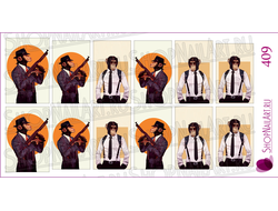 Слайдер-дизайн 409 - Обезьянки в стиле к/ф "Криминальное чтиво"