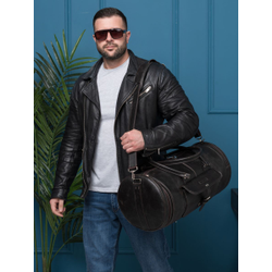 Кожаная дорожная сумка Belforte black (арт. 4011-01)