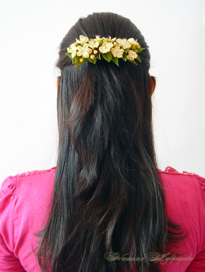 Заколка-автомат "Винтажная яблоня".