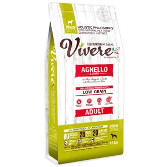 Vivere Low Grain Medium Adult Lamb корм для собак средних пород с ягненком 3 кг