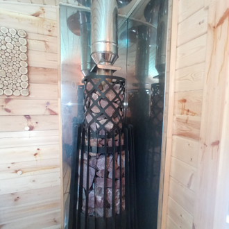 Сетка для камней на трубу разборная  D310 "Квадрат"