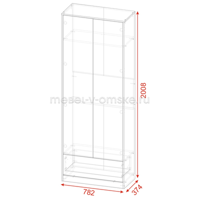 Шкаф Денвер 2-х дв.