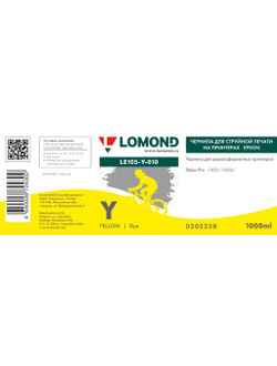 Чернила для широкоформатной печати Lomond LE105-Y-010