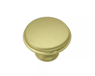Ручка-кнопка RK-168, диаметр 27 мм, золото брашированное