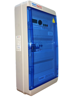 ШКАФ УПРАВЛЕНИЯ ПУ. ВОДЯНОЙ НАГРЕВ. VENTMATIC PUW220-1-VR-ATL. IP65. ВСТР.РЕГУЛЯТОР СКОРОСТИ. 220В 1 ФАЗА