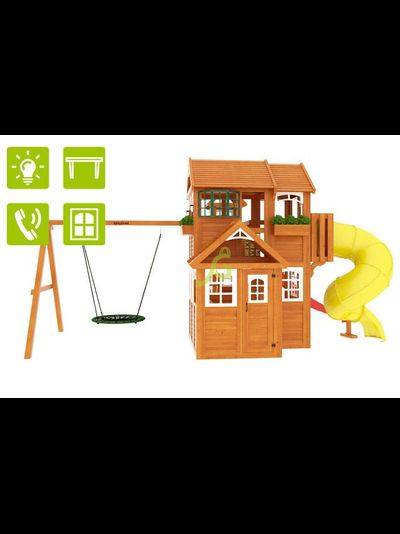 Детская площадка IgraGrad Клубный домик Макси с трубой Luxe