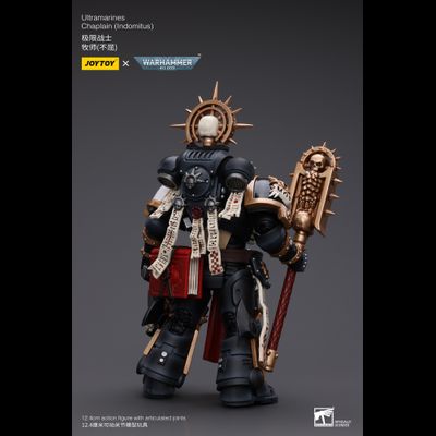 Капеллан Ультрамаринов Индомитус (Warhammer 40k) - КОЛЛЕКЦИОННАЯ ФИГУРКА 1/18 Ultramarines Chaplain Indomitus (JT8902) - JOYTOY