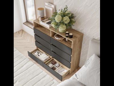 Комод "Кинг" КМ-20 крафт/графит (BTS)