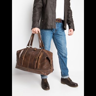 Кожаная дорожная сумка Campora Premium sienna (арт. 
4019-63)