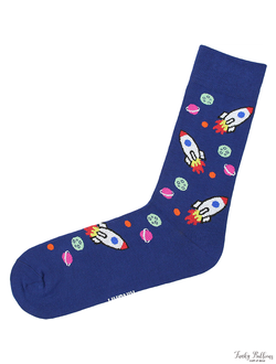 Подарочные носки "с Ракетами", Синие