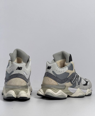 New Balance 9060 Light Grey с мехом