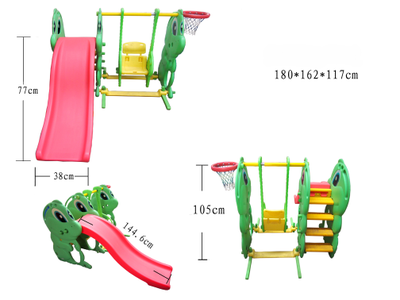 Горка с качелями Lerado «Лягушонок»