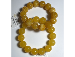 Браслет шары из натурального янтаря