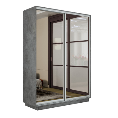 Шкаф- купе 2-Х дверный Е 1 "Экспенс" фасад зеркало 1.2/1.4/1.6 М