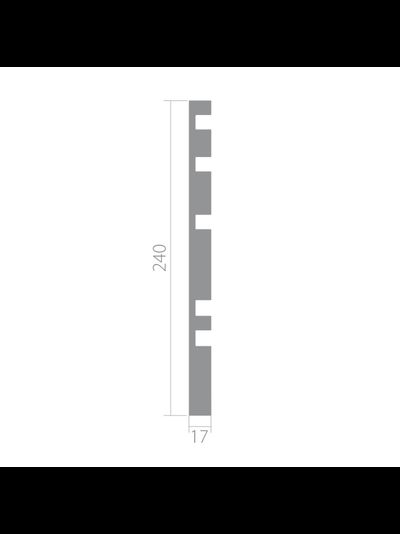 3d панель из архитектурного ЛДФ - декора Ultrawood UW 10 i (2000 х 240 х 17 мм.)