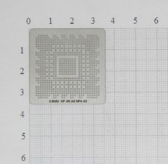 Трафарет BGA для реболлинга чипов NV NF-4N-A3/NF4-A3/NF4-N-A3 0,6 мм