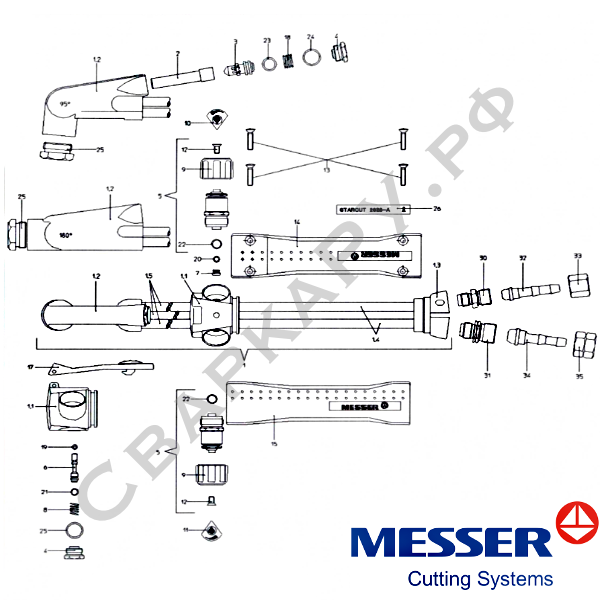 Резак ацетиленовый Messer STARCUT 7628-A