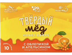 Мёд твёрдый с облепихой и апельсином, 30г (Honey Way)